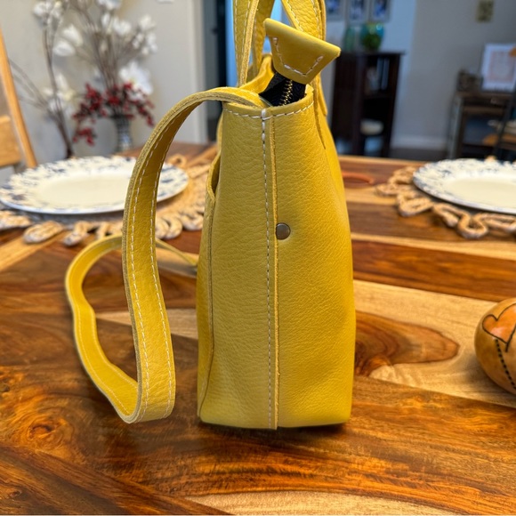Pomelo 🦄 Mini Zipper Crossbody Tote Bag Yellow Purse Spring Fit NEW - Picture 3 of 9